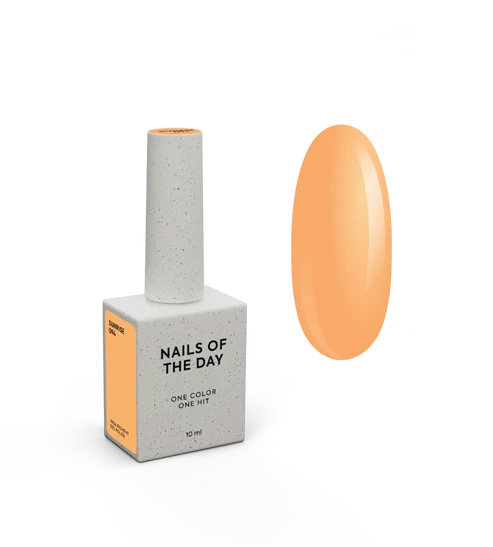NAILSOFTHEDAY Gel Polish Sunrise 094 — warmer orangefarbener Gel-Lack, deckend in einer Schicht, 10 ml.