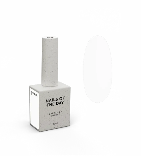 NAILSOFTHEDAY Flaschengel 01 – weißes, ultrastarkes Gel, 10 ml