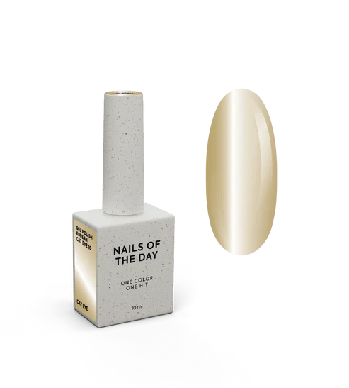 NAILSOFTHEDAY Korean Cat Eye 10 – warmer goldener Gellack Cat Eye, 10 ml