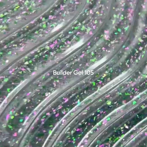 NAILSOFTHEDAY Builder Gel 105 — klares Aufbaugel mit Yuki-Flakes, 15 ml