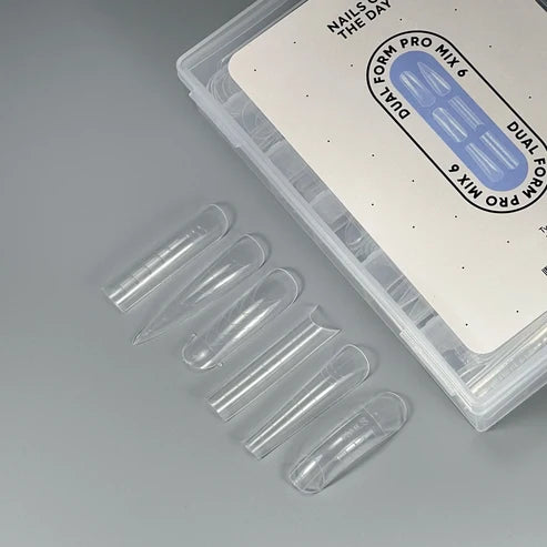 NAILSOFTHEDAY Dual Form Pro Mix 6 (Typ 11) - Set mit 6 verschiedenen Dual-Form-Typen, jeweils in 12 Größen, insgesamt 144 Stück.