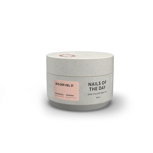 NAILSOFTHEDAY Builder Gel 21 — warmer Nude-Gel für Nagelverlängerungen, 15 ml