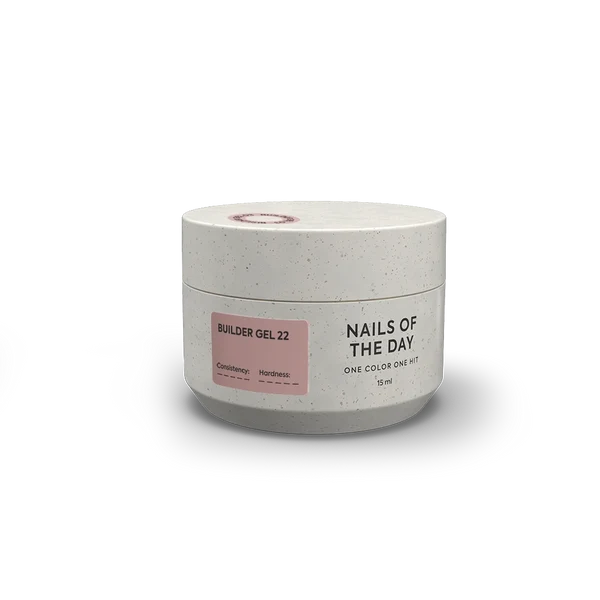 NAILSOFTHEDAY Builder Gel 22 — Nude-Gel für Nagelverlängerungen, 15 ml