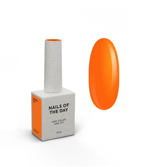 NAILSOFTHEDAY Gel Polish Mango-223 — neon-oranger UV-Gel-Lack mit vollständiger Deckkraft in nur einer Schicht, 10 ml