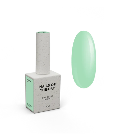 NAILSOFTHEDAY Gel Polish Maldives 239— warmer mintgrüner Gel-Lack, deckend in einer Schicht, 10 ml.
