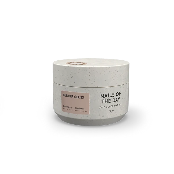 NAILSOFTHEDAY Builder Gel 23 — kühler Nude-Gel für Nagelverlängerungen, 15 ml