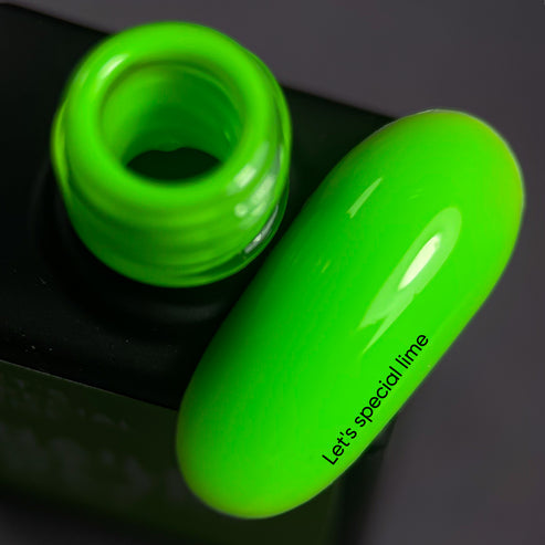 NAILSOFTHEDAY Let`s Special Lime 245 – ein spezieller Neon-Salat-Gellack, der in einer Schicht überlappt, 10 ml
