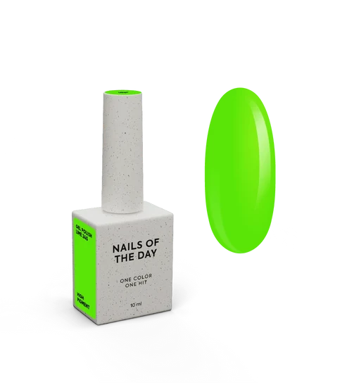 NAILSOFTHEDAY Let`s Special Lime 245 – ein spezieller Neon-Salat-Gellack, der in einer Schicht überlappt, 10 ml