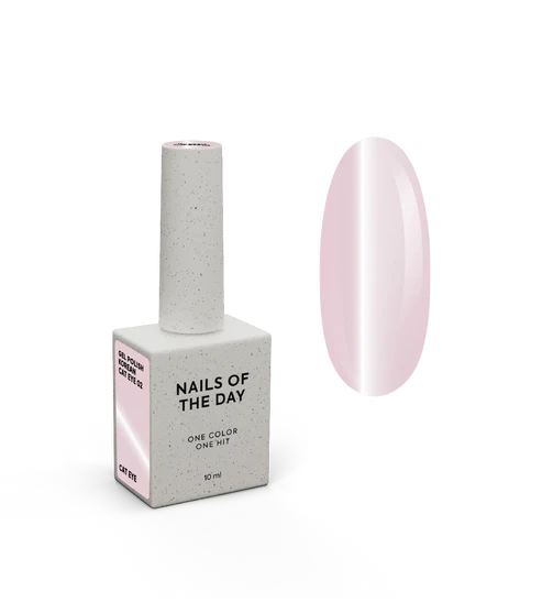 NAILSOFTHEDAY Korean Cat Eye 02 – hellrosa rauchiger Nude-Gellack Cat Eye, 10 ml