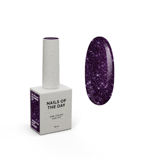 NAILSOFTHENIGHT Blackberry-Gellack – lila reflektierender Gellack für Nägel, 10 ml