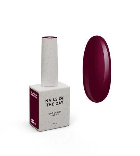 NAILSOFTHEDAY Let`s  Special Cherry 361 – Silo-Kirsch-Gellack für Nägel, der in einer Schicht bedeckt, 10 ml