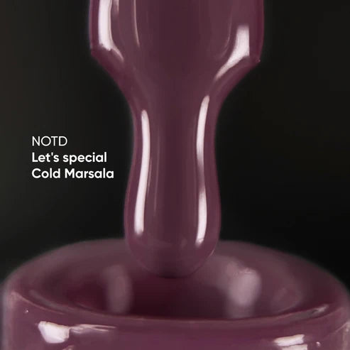 NAILSOFTHEDAY Let`s Special Cold Marsala 377 – heller burgunderfarbener Gellack für Nägel, der eine Schicht bedeckt, 10 ml