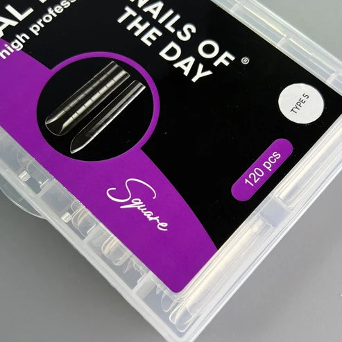 NAILSOFTHEDAY Dual Form Square (Typ 5) – oberes Formquadrat für Nägel, 120 Stück