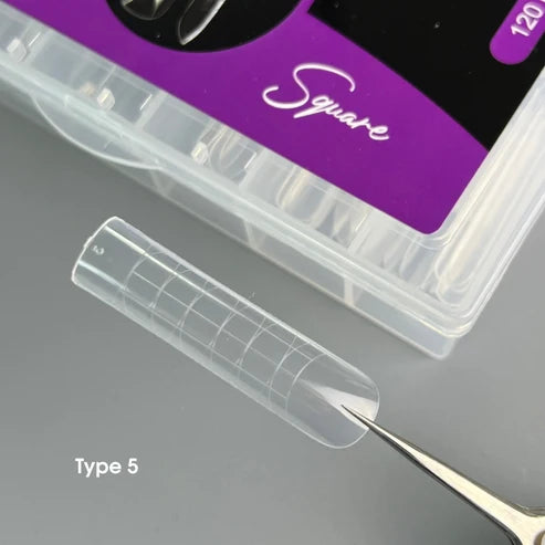NAILSOFTHEDAY Dual Form Square (Typ 5) – oberes Formquadrat für Nägel, 120 Stück