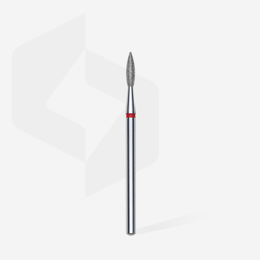Diamant-Nagelbohrer spitze Flamme rot EXPERTENkopfdurchmesser 2,1 mm / Arbeitsteil 8 mm