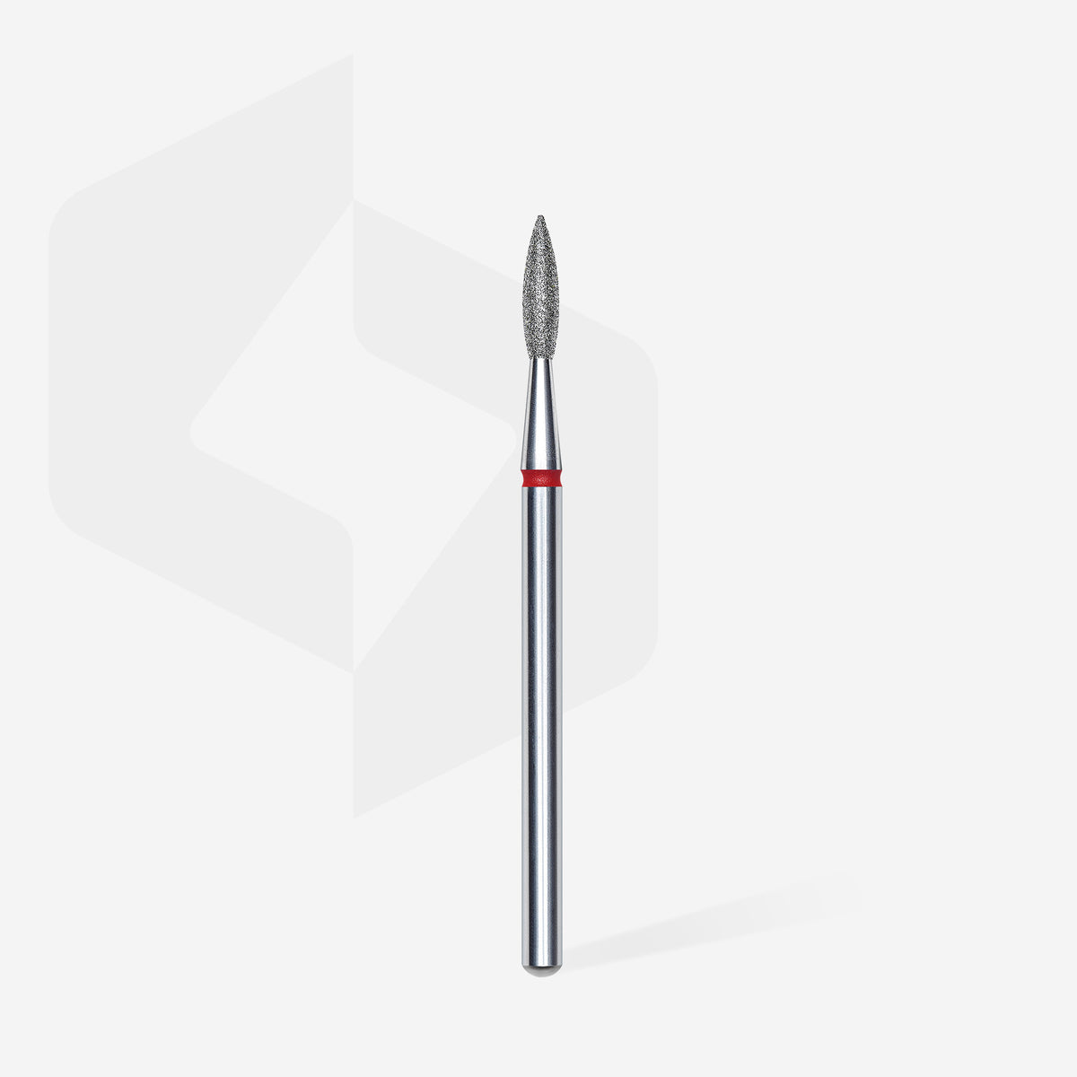 Diamant-Nagelbohrer spitze Flamme rot EXPERTENkopfdurchmesser 2,1 mm / Arbeitsteil 8 mm