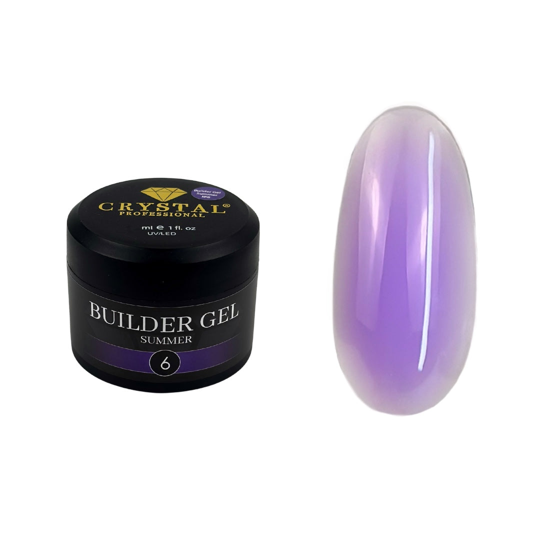 Builder Gel Summer  Nr.6 Crystal Professional HEMA. & TPO Free