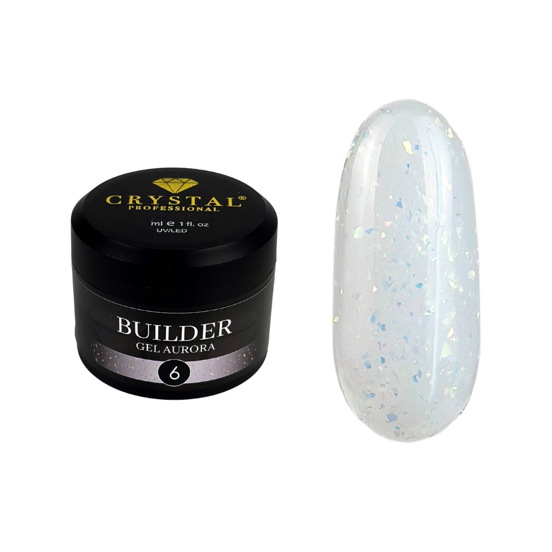 Builder Gel Aurora Nr.6 Crystal Professional HEMA & TPO Free