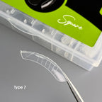 NAILSOFTHEDAY Dual Form Square (Typ 7) – obere quadratische Form für mittlere Verlängerungslänge, geeignet für nach unten wachsende Nägel, 120 Stück