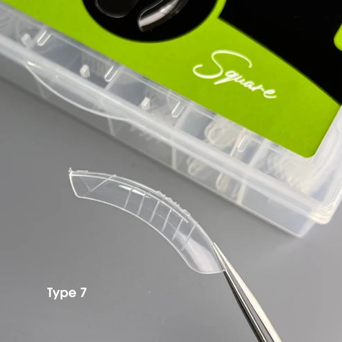 NAILSOFTHEDAY Dual Form Square (Typ 7) – obere quadratische Form für mittlere Verlängerungslänge, geeignet für nach unten wachsende Nägel, 120 Stück