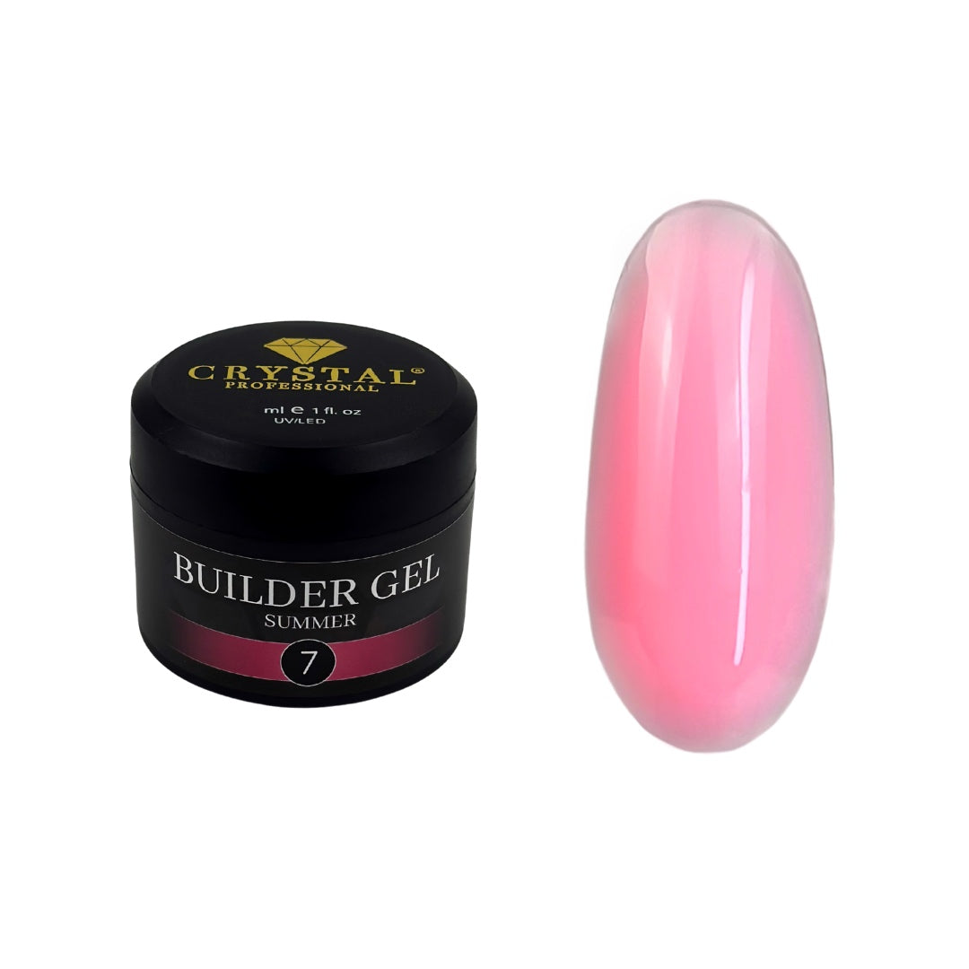 Builder Gel Summer Nr.7  Crystal Professional HEMA & TPO Free