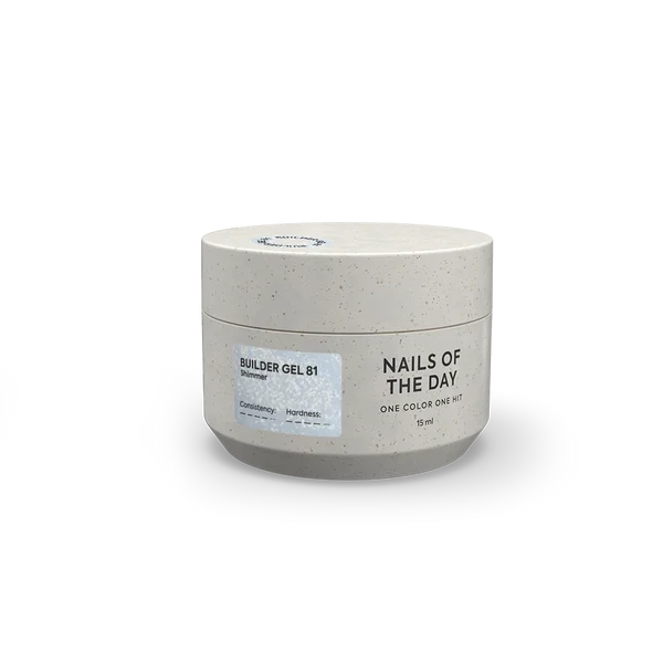 NAILSOFTHEDAY Builder Gel 81 — milchiges Aufbaugel mit Schimmer, 15 ml