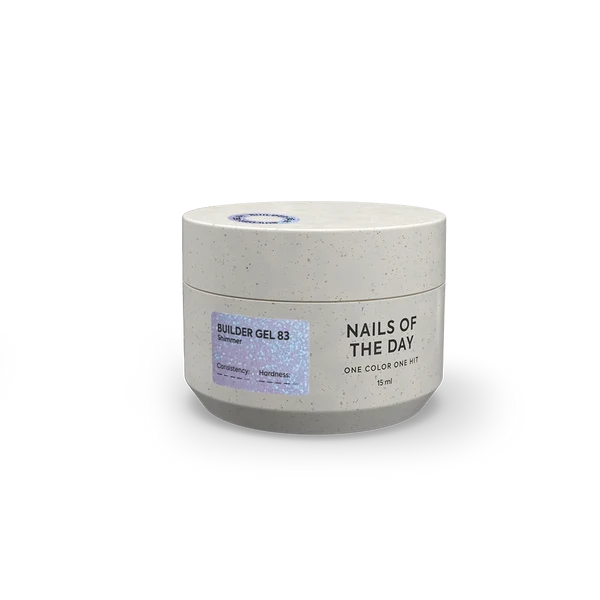 NAILSOFTHEDAY Builder Gel 83 — violettes Aufbaugel mit Schimmer, 15 ml