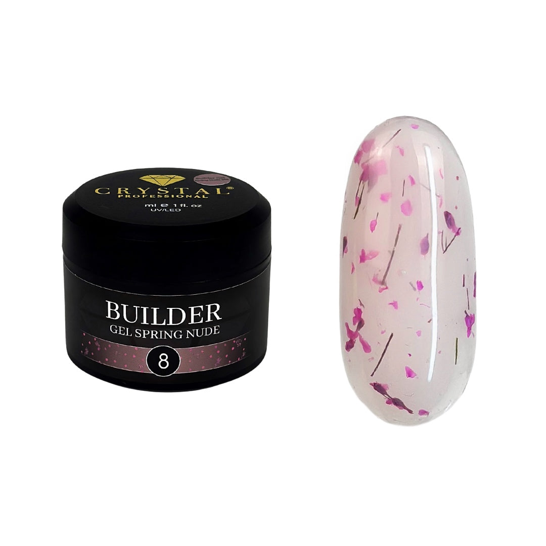 Builder Gel Spring Nude Nr. 8 Crystal Professional HEMA & TPO Free