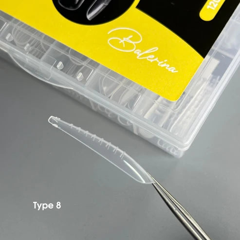 NAILSOFTHEDAY Dual Form Ballerina (Typ 8) – Top-Ballerina-Formen für Nägel, 120 Stück
