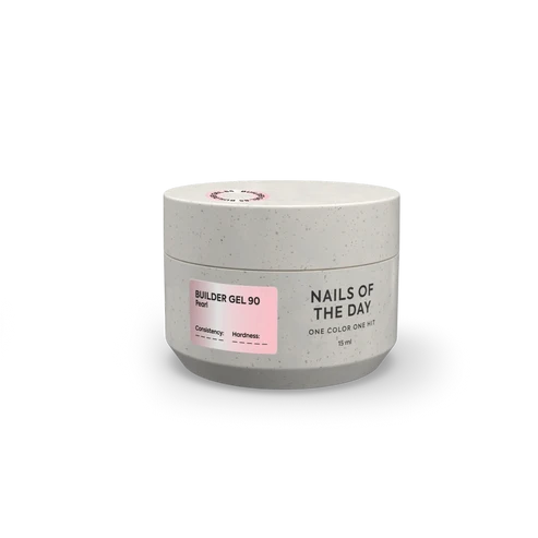 NAILSOFTHEDAY Builder Gel 90 — perlmuttfarbenes Aufbaugel für Nagelverlängerungen, 15 ml