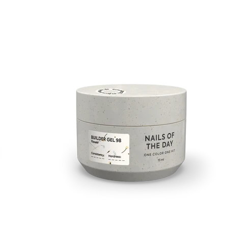 NAILSOFTHEDAY Builder Gel 98 — klares Aufbaugel mit Trockenblumen, 15 ml
