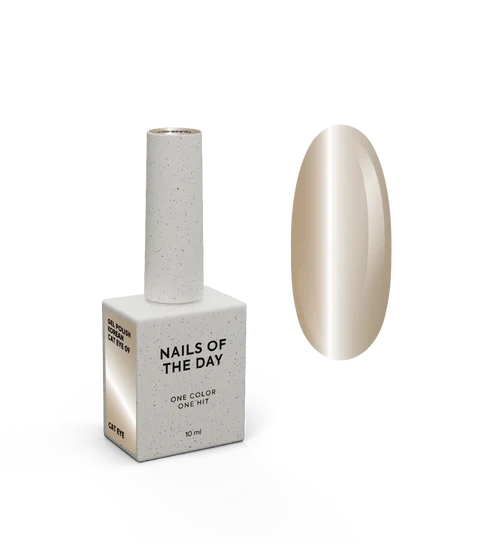 NAILSOFTHEDAY Korean Cat Eye 09 – Nude-Beiger Cat-Eye-Gellack, 10 ml