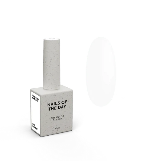 NAILSOFTHEDAY Let`s Special White – ein spezieller weißer Gellack, der in einer Schicht aufgetragen wird, 10 ml