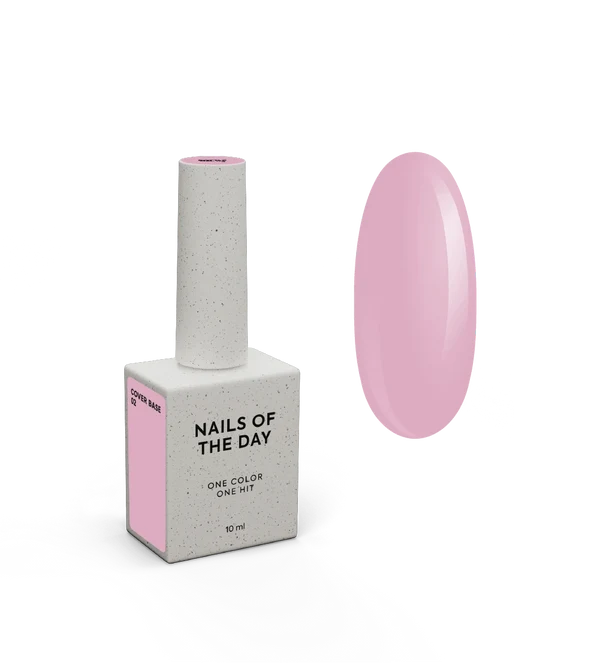 Nailsoftheday Cover Base NEW Formula 02 – Pink-Nude-Camouflage-Basislack für Nägel, 10 ml