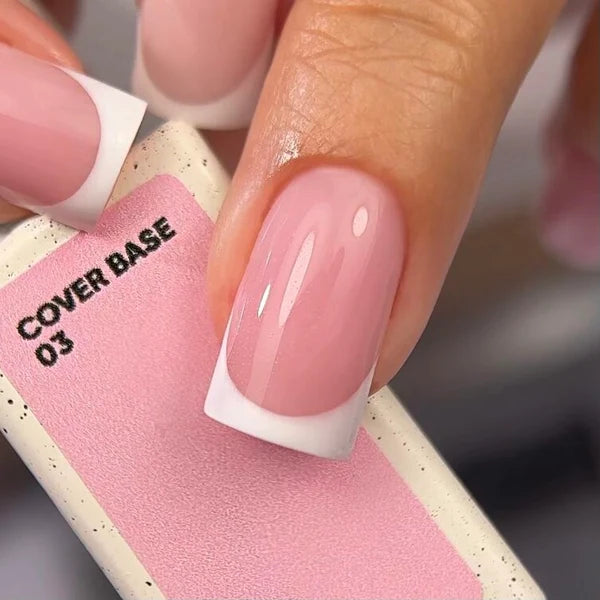 Nailsoftheday Cover Base NEW Formula 03 – sanfter pfirsichfarbener Camouflage-Basislack für Nägel, 10 ml