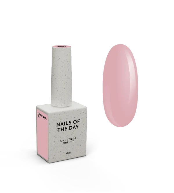 Nailsoftheday Cover Base NEW Formula 03 – sanfter pfirsichfarbener Camouflage-Basislack für Nägel, 10 ml