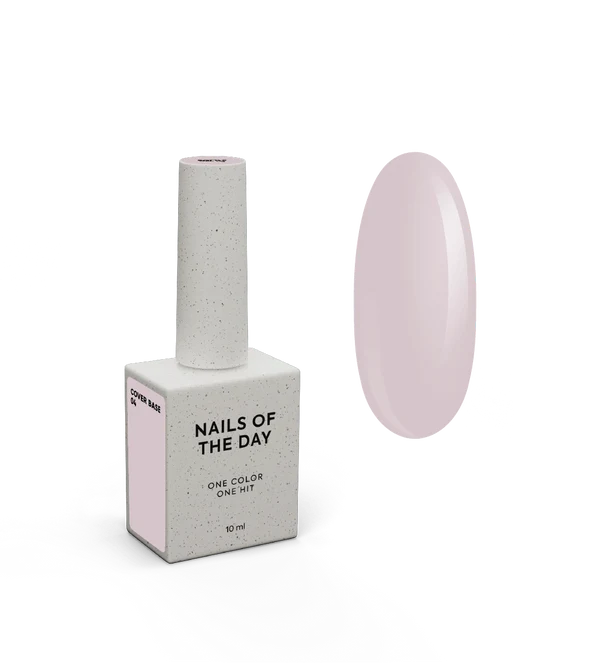 Nailsoftheday Cover Base NEW Formula 04 – durchscheinender puderrosa Unterlack für Nägel, 10 ml