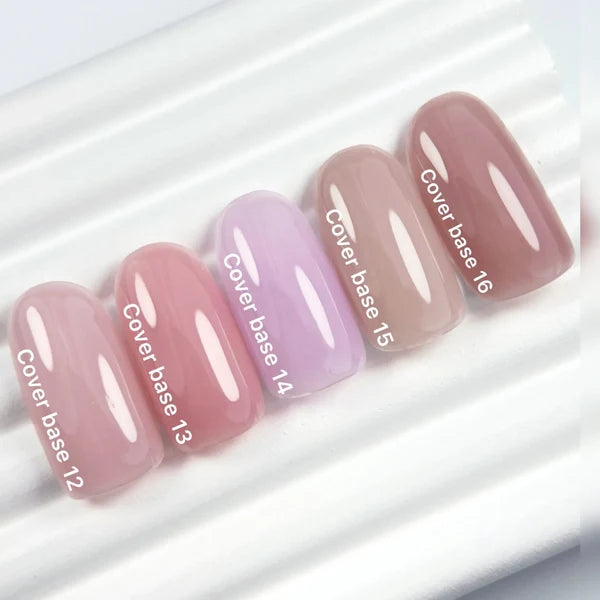Nailsoftheday Cover Base NEU Formula 12 – gedämpfter beige-rosa Camouflage-Basislack für Nägel, 10 ml
