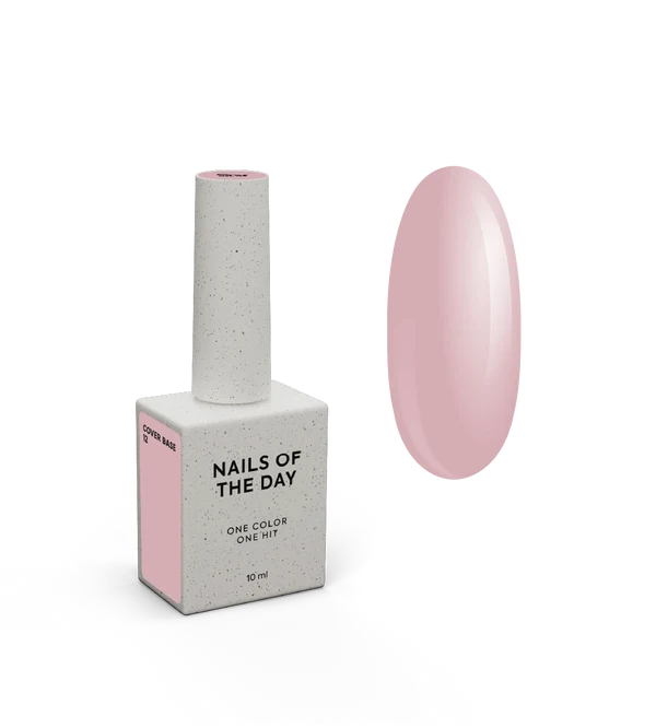 Nailsoftheday Cover Base NEU Formula 12 – gedämpfter beige-rosa Camouflage-Basislack für Nägel, 10 ml