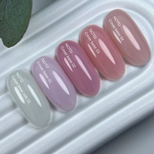 Nailsoftheday Cover Base NEW Formula 04 – durchscheinender puderrosa Unterlack für Nägel, 10 ml