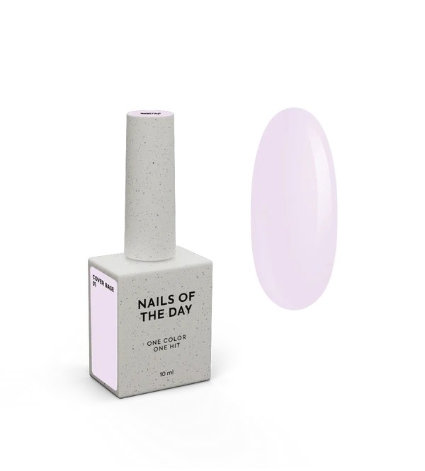 Nailsoftheday Cover Base NEW Formula 01 – hellrosa Camouflage-Basislack für Nägel, 10 ml