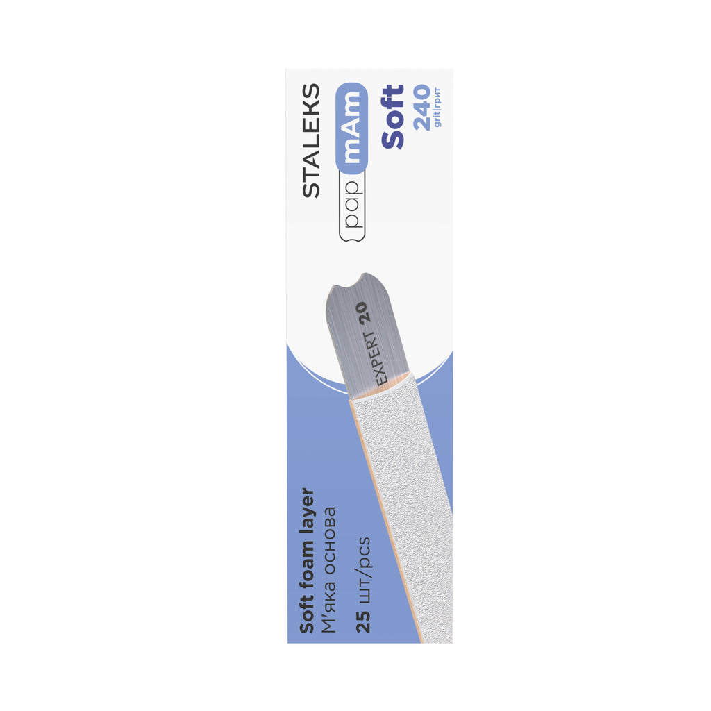Einweg-Weißdateien papmAm auf weicher Schaumstoffschicht EXPERT 20 240 Körnung (25 Stück)