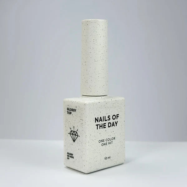 NAILSOFTHEDAY Glossy Top No Wipe – glänzender No-Wipe-Top mit UV-Filtern, 10 ml