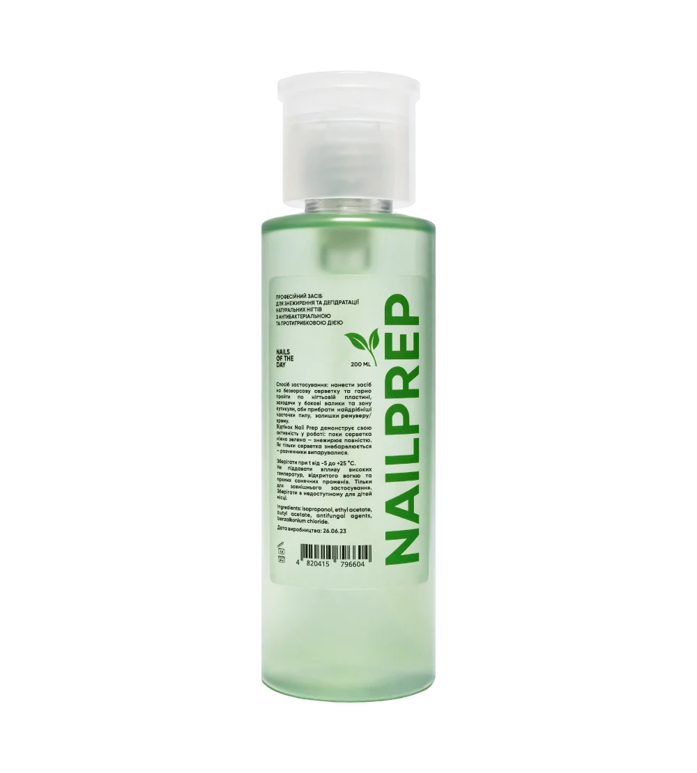 NAILSOFTHEDAY Nail Prep – ein professionelles Produkt zum Entfetten und Austrocknen natürlicher Nägel mit antibakterieller und antimykotischer Wirkung, 200 ml