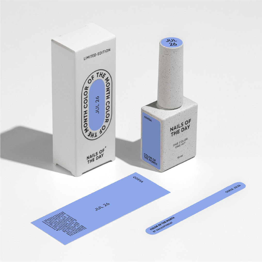 NAILSOFTHEDAY Farbe des Monats Juli 2026 – Odesa Himmelblau, deckend in einer Schicht, 10 ml