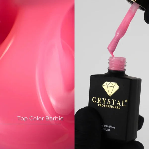 Top Barbie Crystal Professional – camouflage hybrid UV/LED top coat, HEMA & TPO free