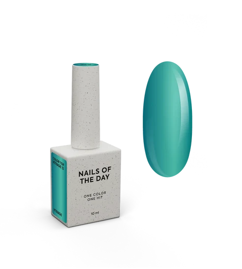 NAILSOFTHEDAY Color Top/Vitrage 13 — Halbtransparenter Tiefsee-Blauer Vitrage-Überlack, 10 ml