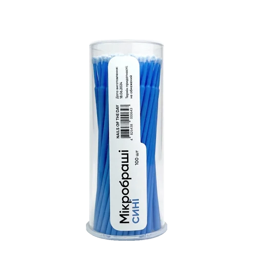NAILSOFTHEDAY Mikrobürsten blau, 100 Stk