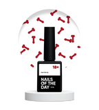 NAILSOFTDAY-SPASS! Top 02 – Abschlusslack für Nägel mit rotem Kunstdekor, ohne Klebeschicht, 10 ml