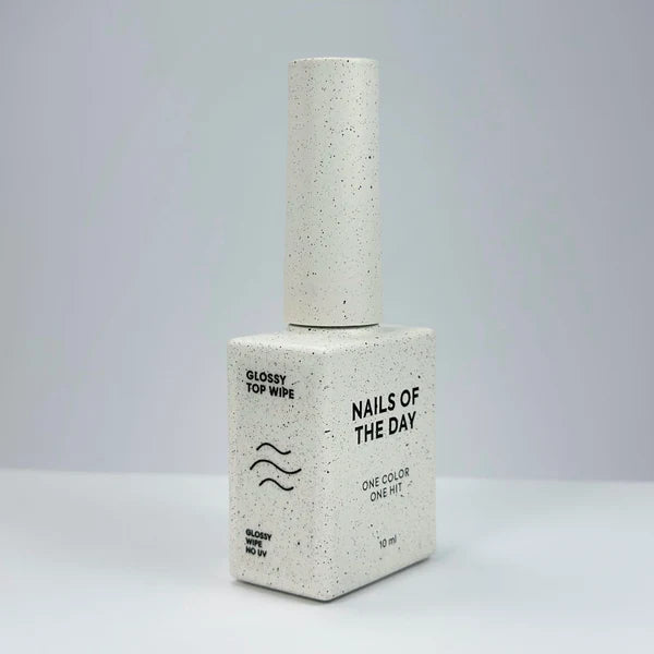 NAILSOFTHEDAY Glossy Top Wipe – glänzendes Top mit klebriger Schicht, ohne UV-Filter, 10 ml